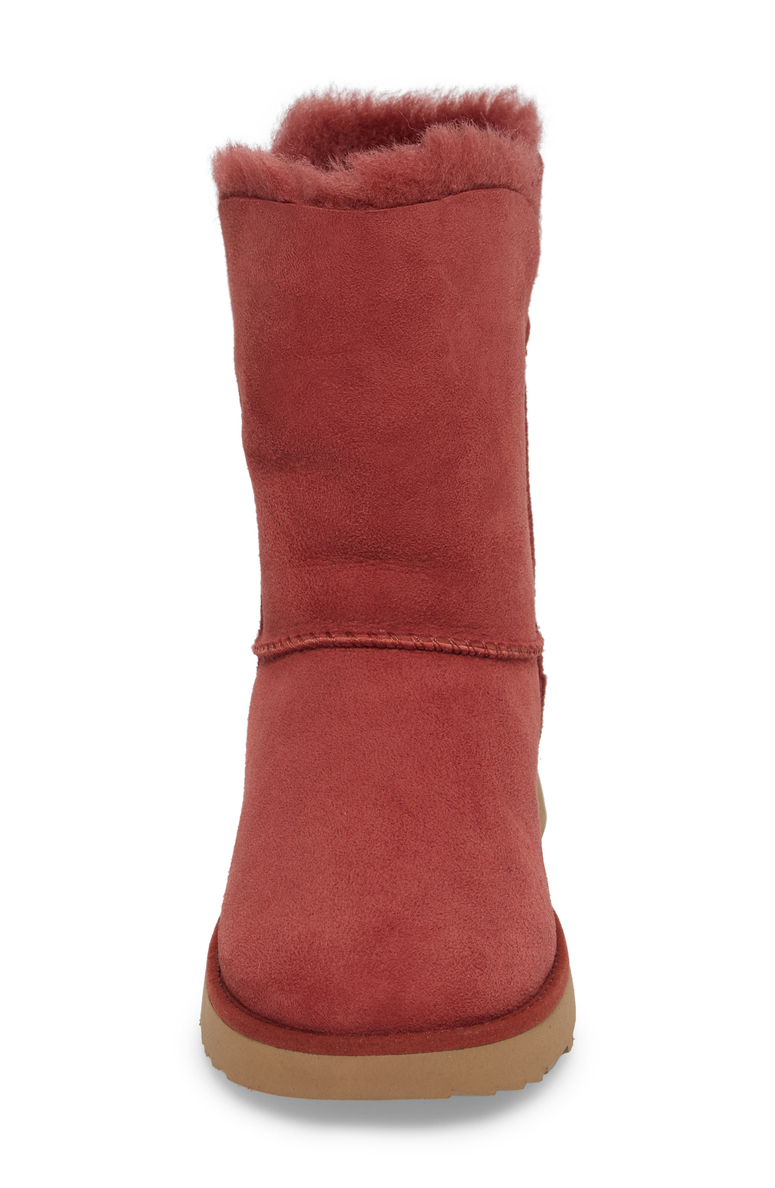 Classic Cuff Short Boot, Alternate, color, RED CLAY SUEDE