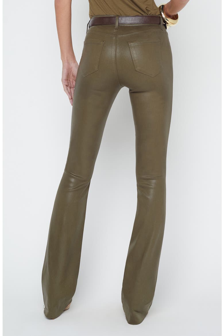 Ruth Coated High Waist Raw Hem Straight Leg Jeans, Alternate, color, PINEWOOD COATED