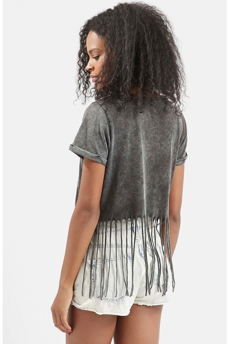 'Angel Spring' Fringe Tee, Alternate, color, CHARCOAL