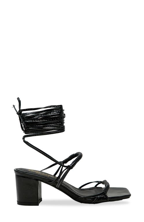 Chase & Chloe Chase And Chloe Block Heel Ankle Tie Sandal