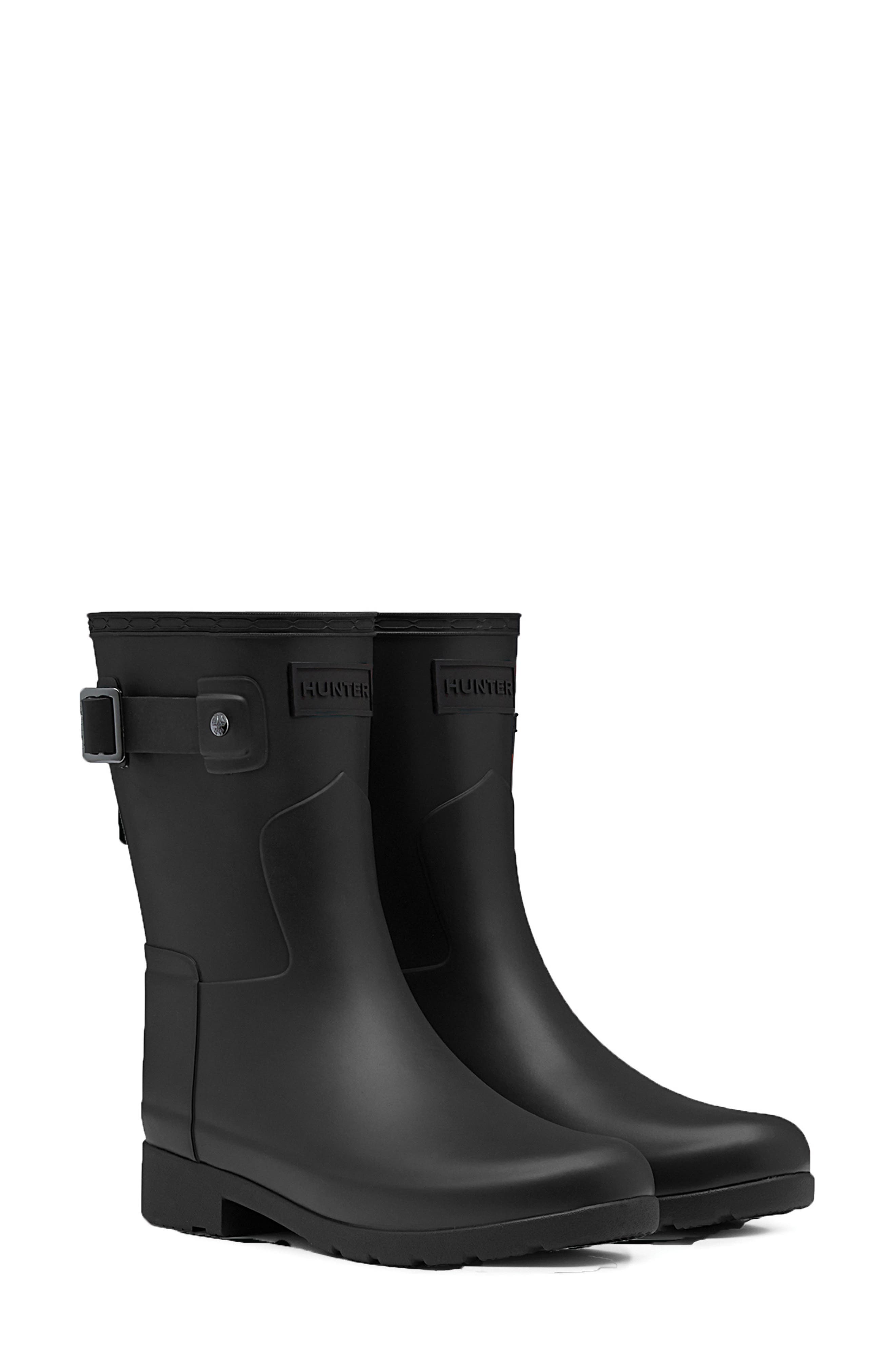 Hunter Original Refined Short Waterproof Rain Boot, Main, color, 
