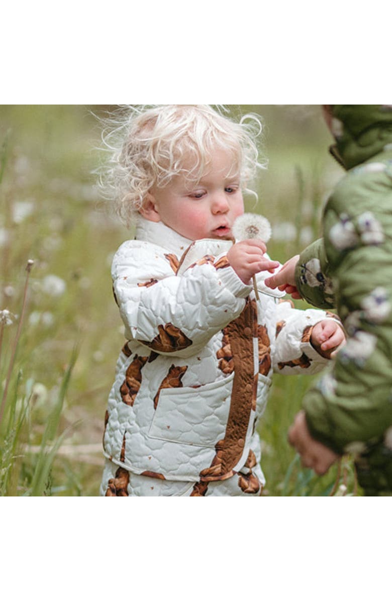 Milkbarn Quilted Padded Jacket, Alternate, color, Honey Bear
