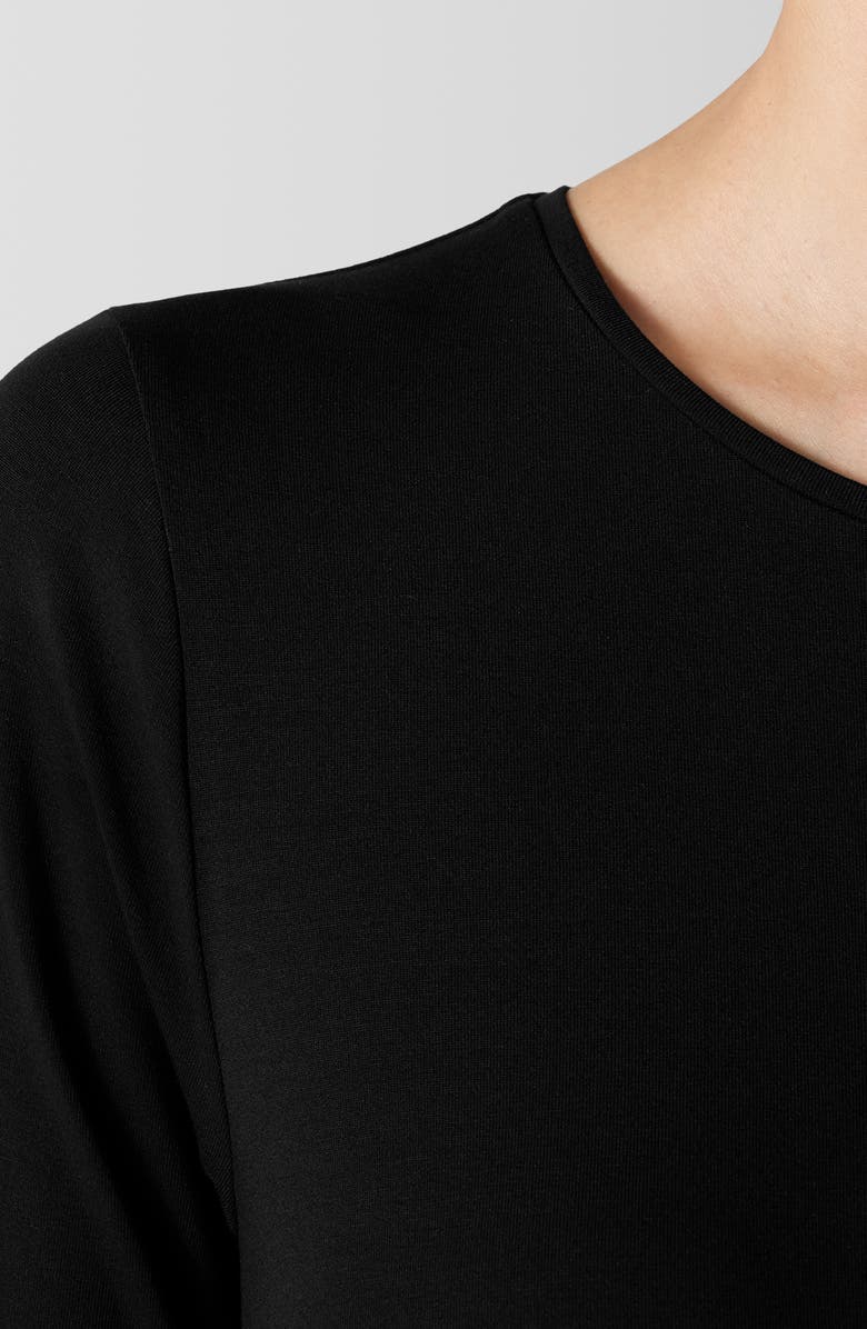 Eileen Fisher Long Sleeve Maxi Dress, Alternate, color, Black