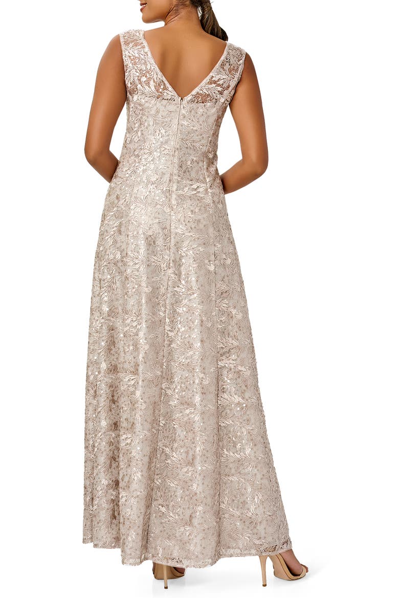 Sequin Lace Gown, Alternate, color, MARBLE