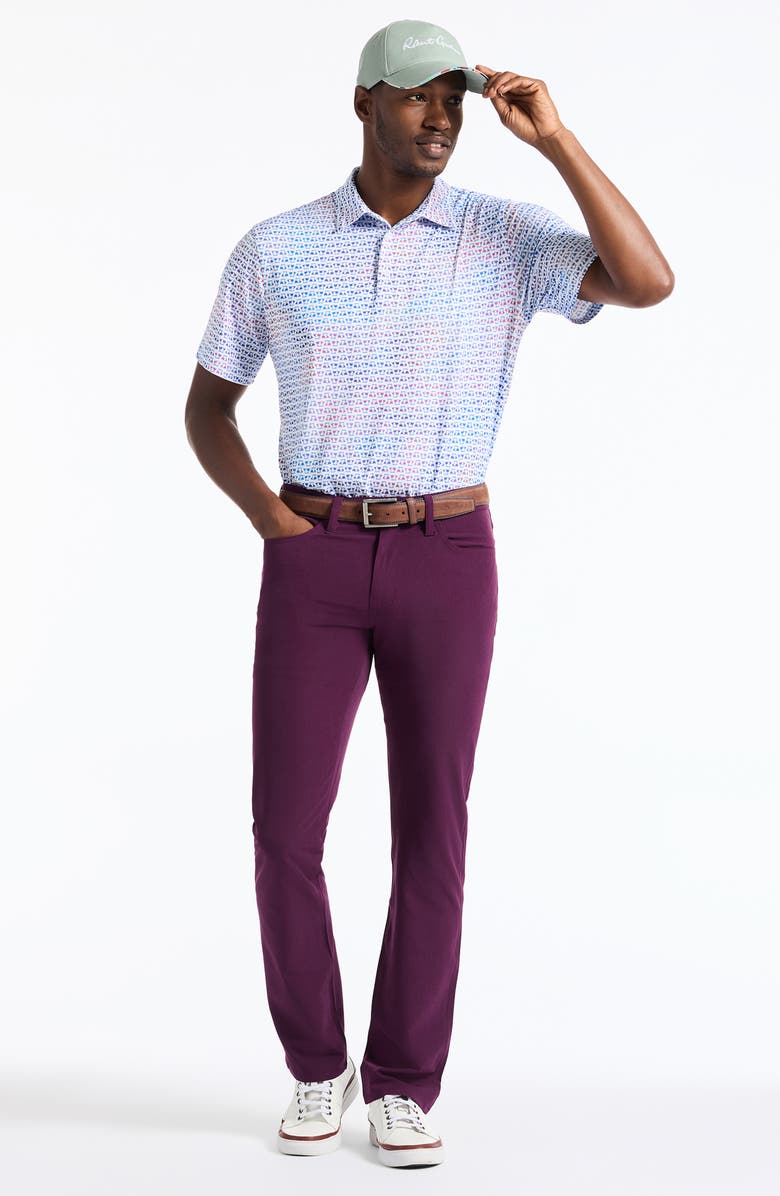 Robert Graham Cart Cruisn' Short Sleeve Performance Polo, Alternate, color, Blue Multi