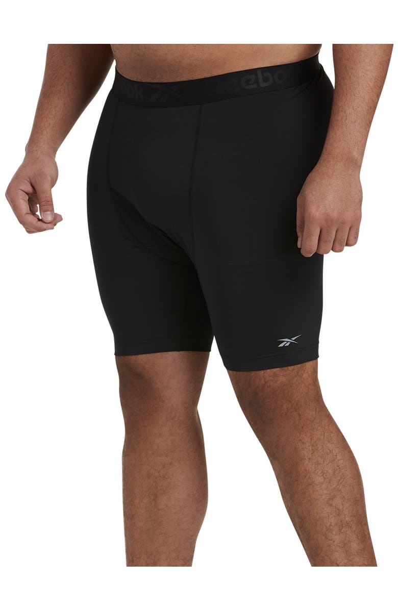 Reebok Big & Tall Speedwick Base Layer Shorts, Main, color, Black