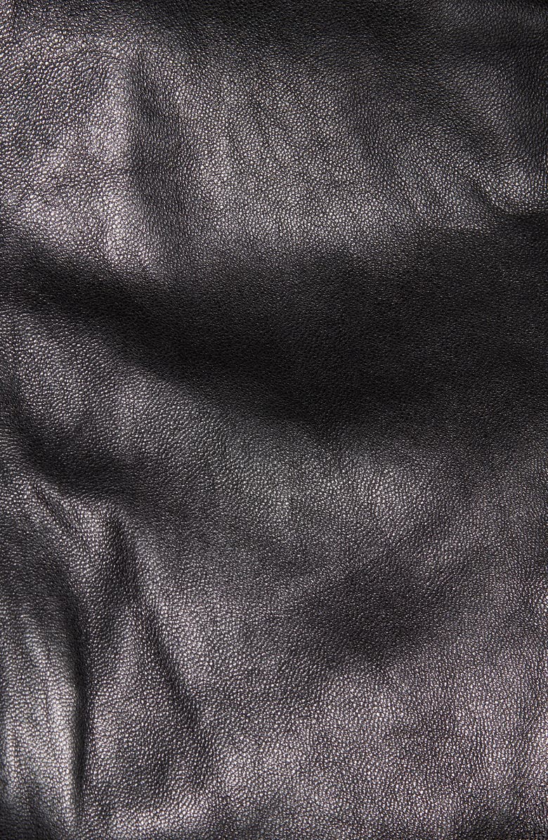 Bernardo Mixed Media Leather Moto Jacket, Alternate, color,