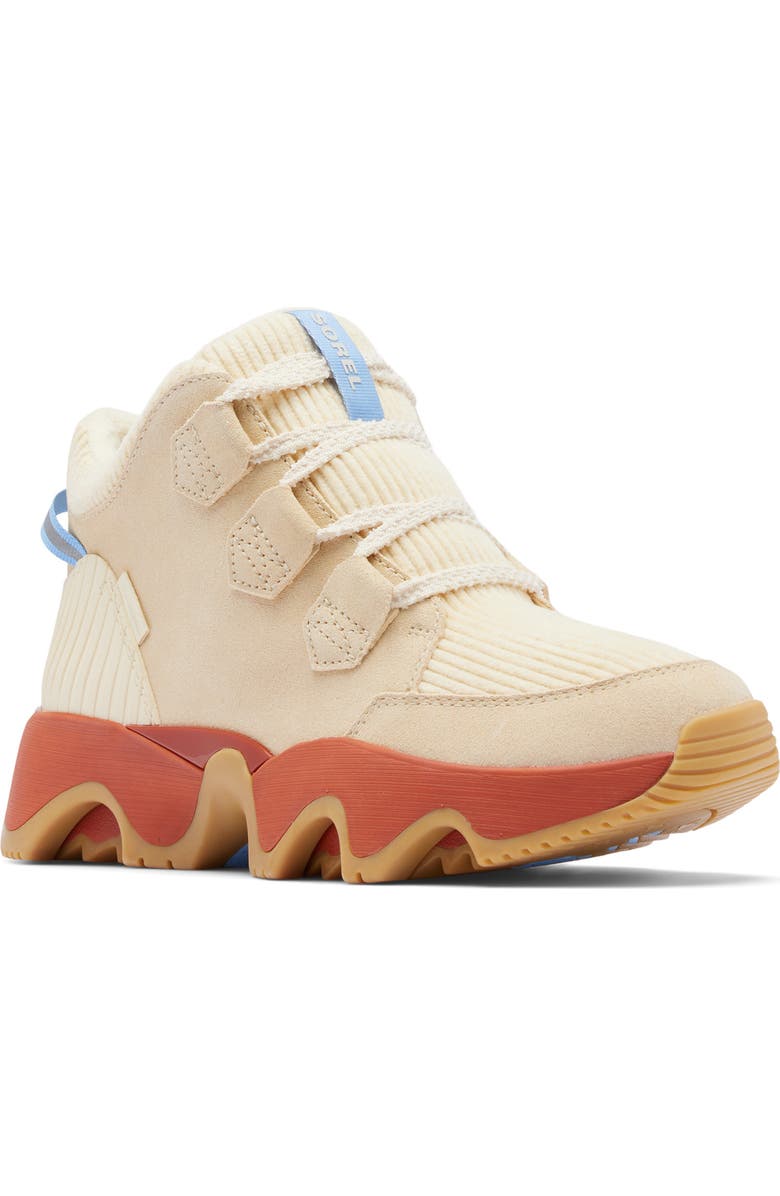 SOREL Kinetic Impact Caribou Plus Waterproof Sneaker Bootie, Main, color, Honey White/ Sanguine