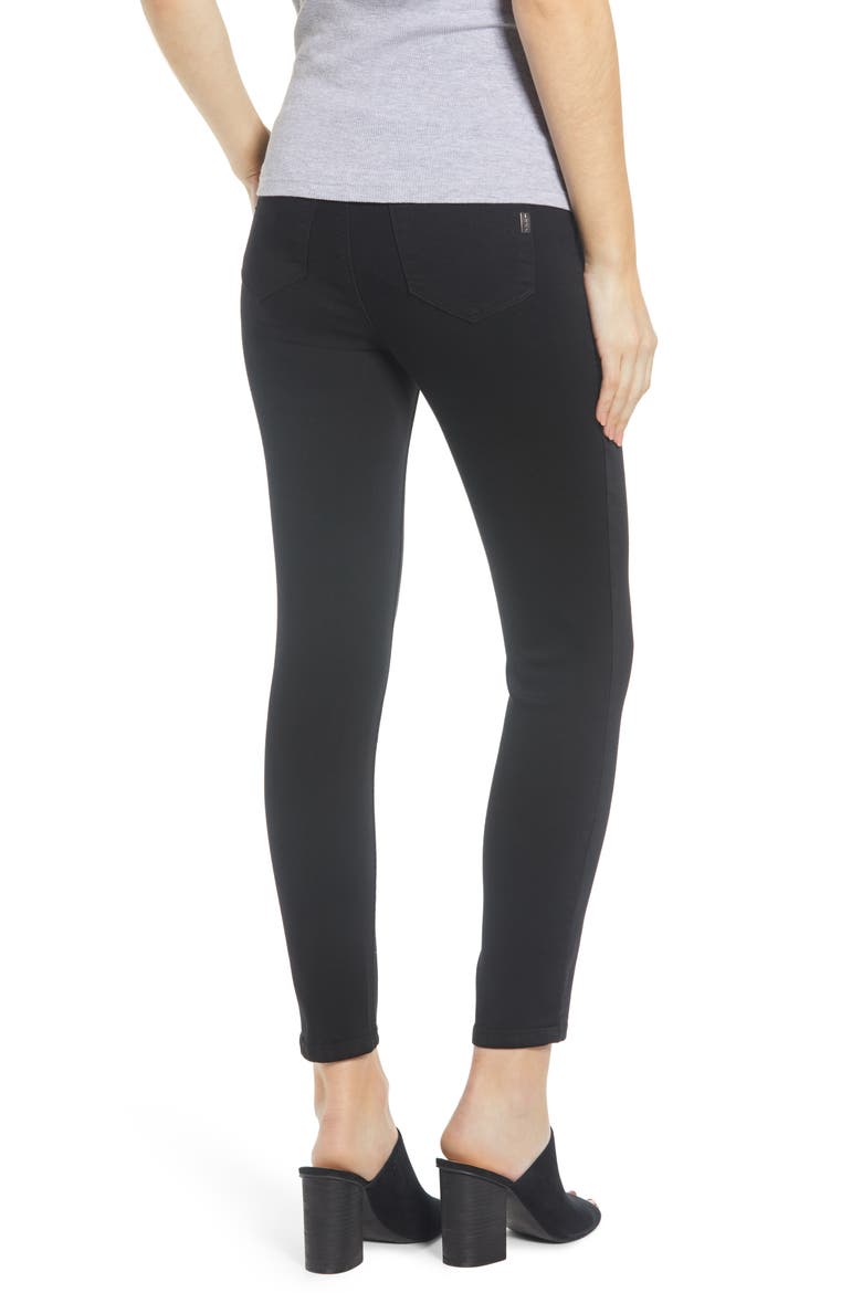 Contour Ankle Skinny Maternity Jeans, Alternate, color, BLACK