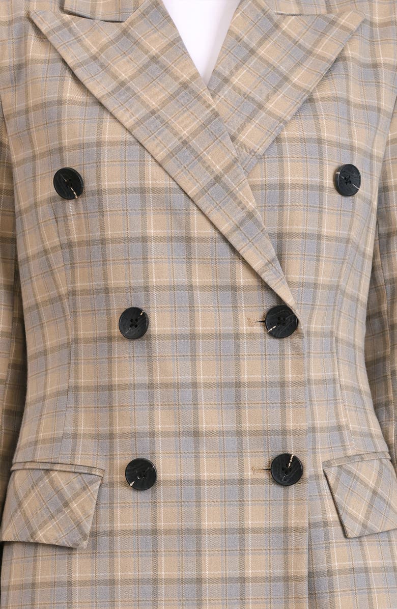 Avec Les Filles Plaid Double Breasted Blazer, Alternate, color, 
