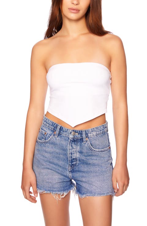 Handkerchief Hem Tube Top