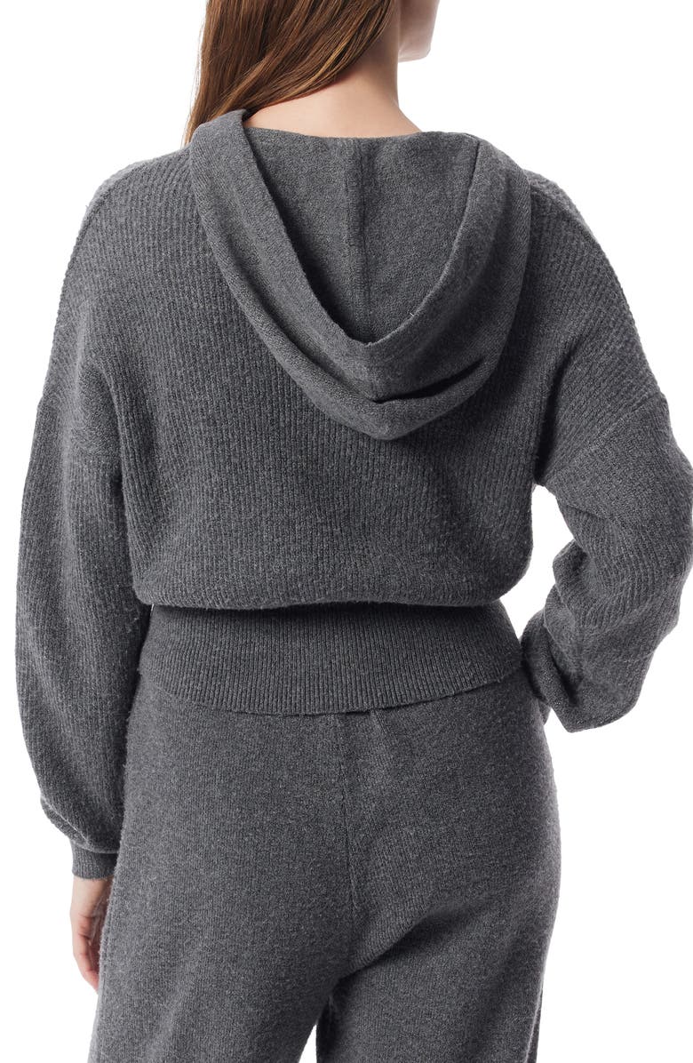 DO by Dee Ocleppo Delaney Rib Sweater Hoodie, Alternate, color, Heather Grey