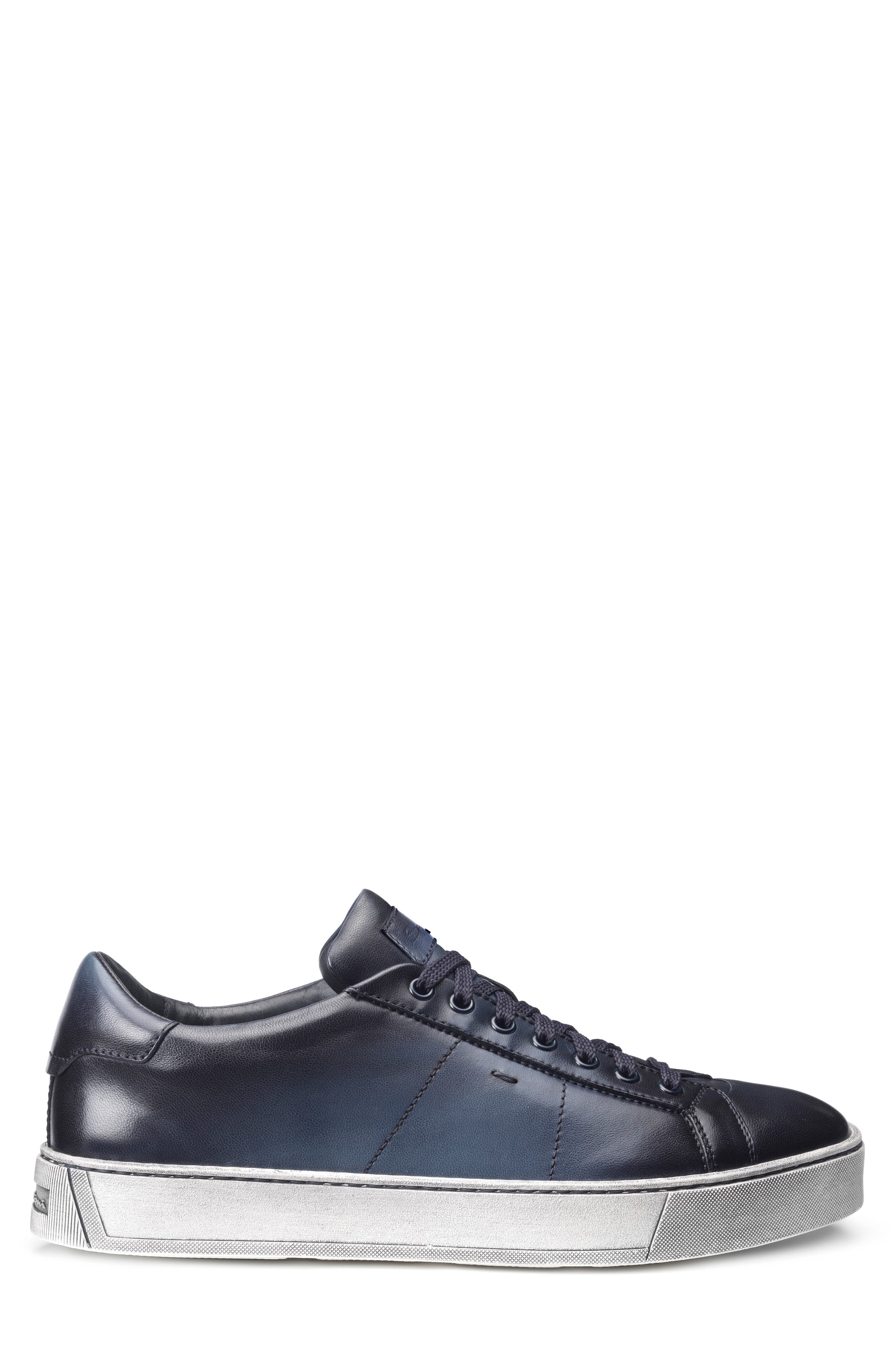 Santoni Reef Leather Sneaker, Alternate, color, 