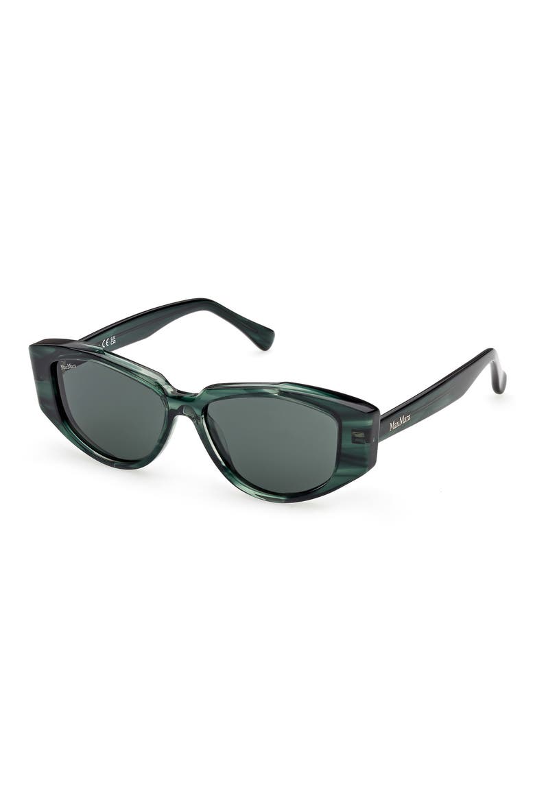 Lee 52mm Round Sunglasses, Alternate, color, STRIPED EMERALD/ GOLD/ EMERALD