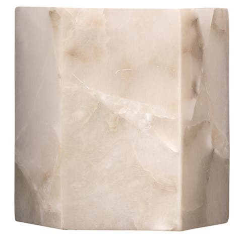 Borealis 1-Light Alabaster Hexagon Wall Sconce