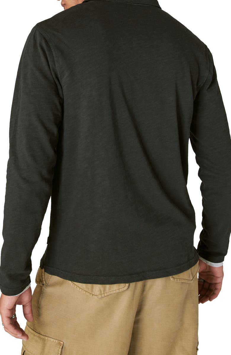 Lucky Brand Weekend Long Sleeve Slub Jersey Polo, Alternate, color,