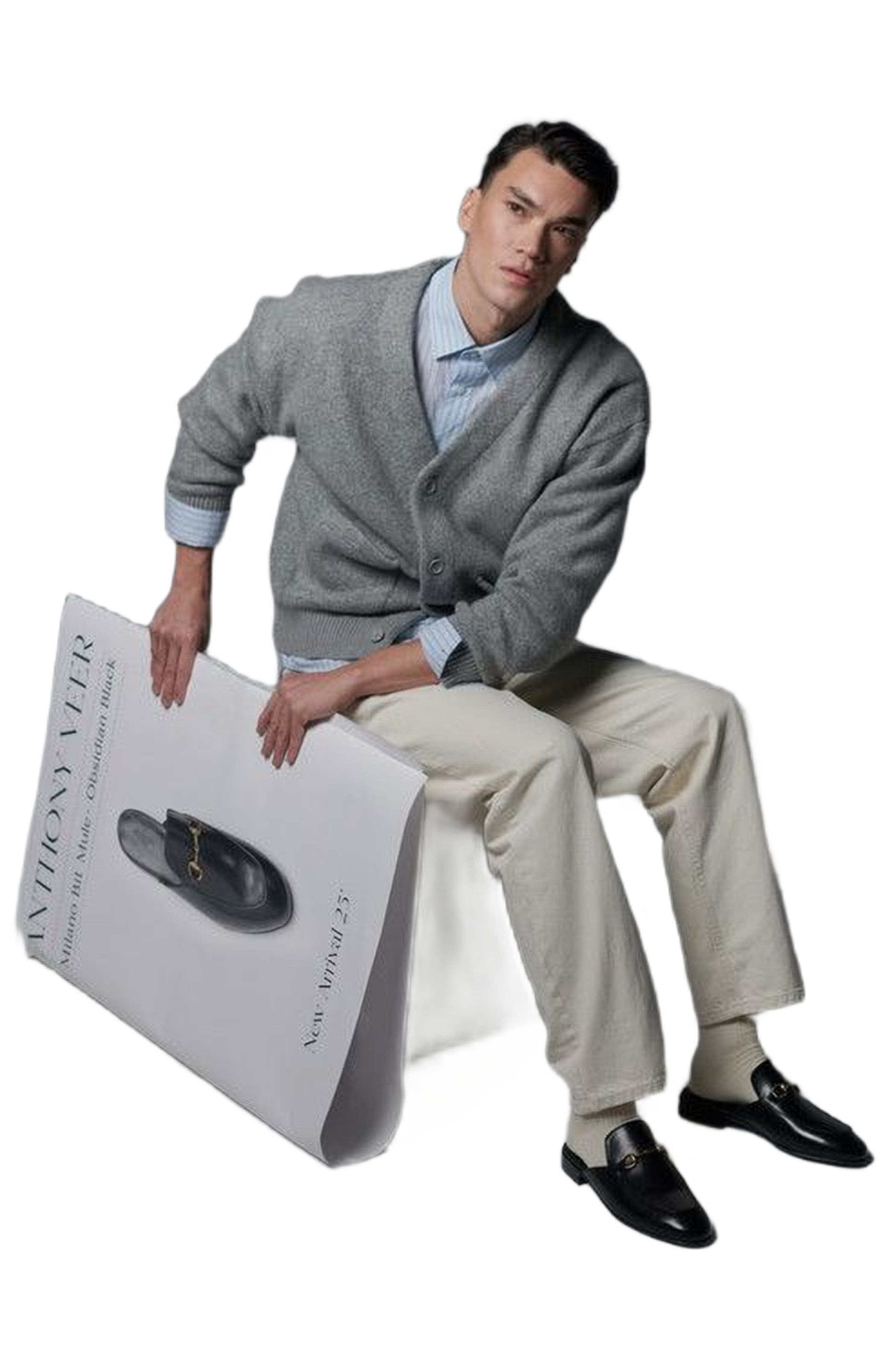 Anthony Veer Milano Horsebit Mule, Alternate, color, Obsidian Black