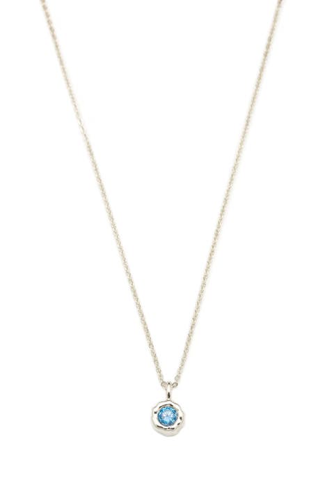 Skyler Molten Solitaire Cubic Zirconia Pendant Necklace