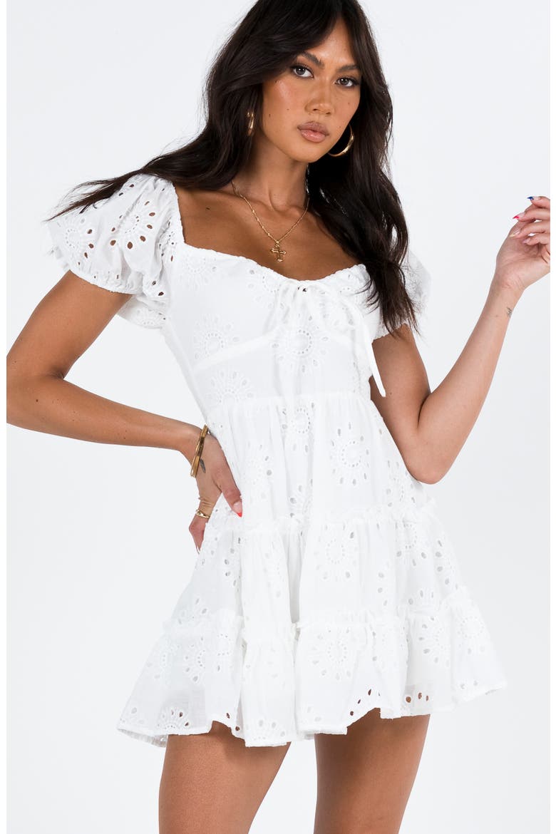 Lavine Minidress, Alternate, color, WHITE
