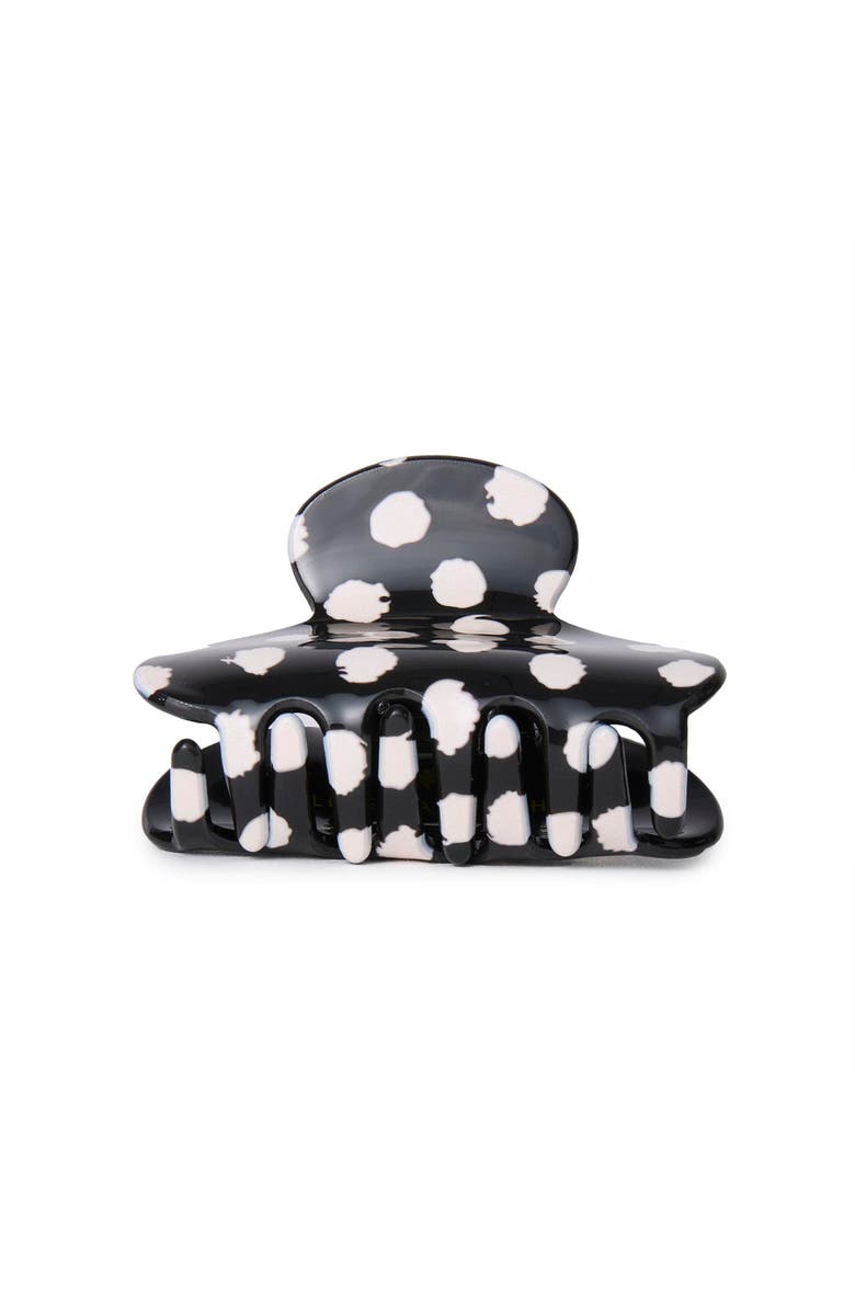 Lele Sadoughi Mini Polka Dot Claw Clip, Alternate, color, Jet 001