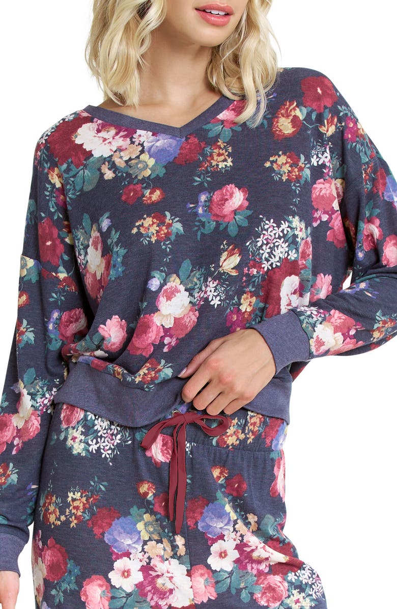 Honeydew Star Seeker Pajamas, Alternate, color, Midnight Floral