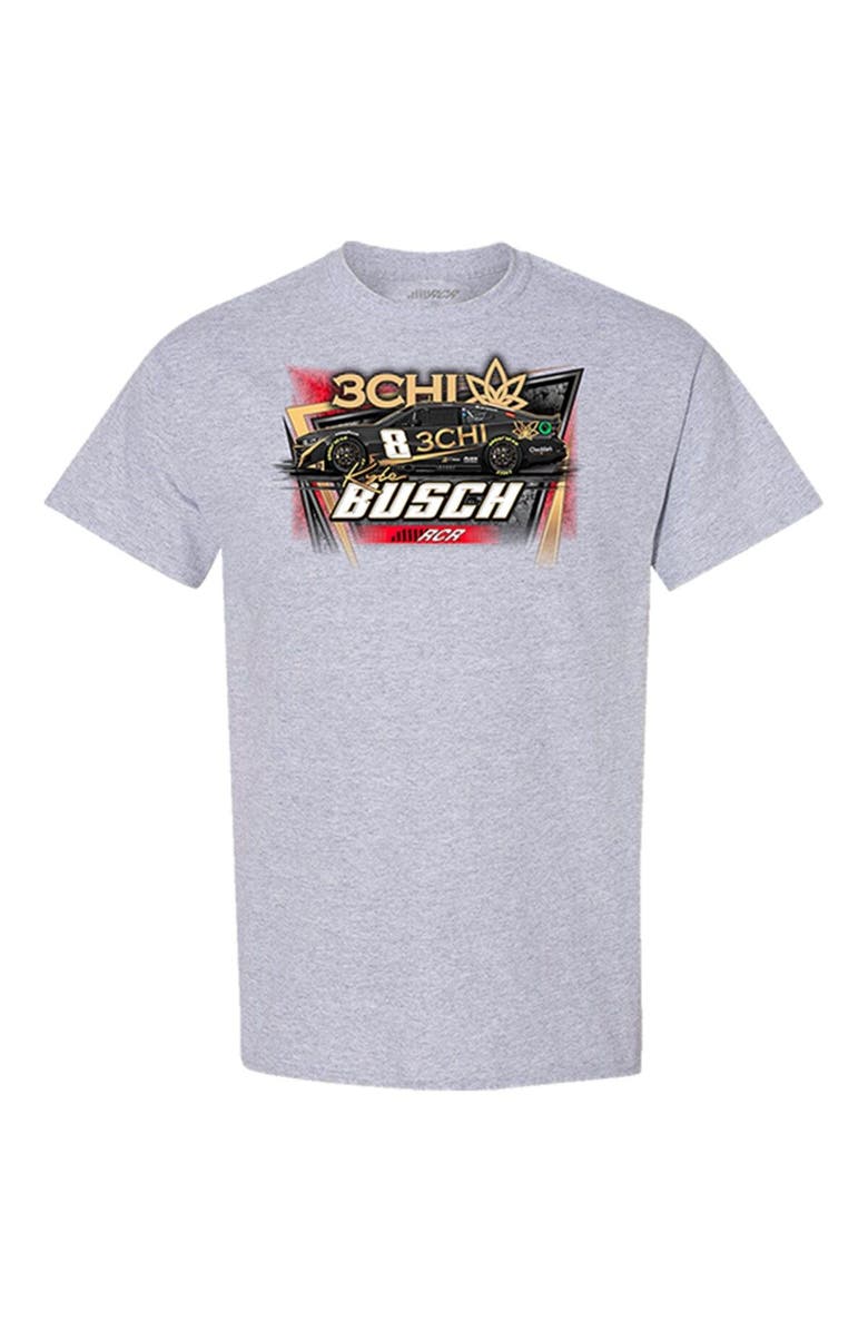 NASCAR Men's Richard Childress Racing Team Collection Heather Gray Kyle Busch 3CHI Car T-Shirt, Alternate, color, 