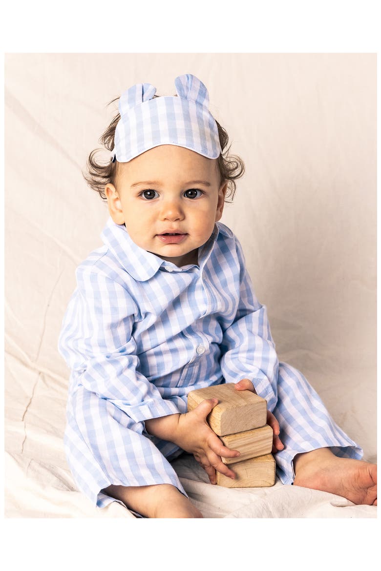 Gingham Romper, Alternate, color, BLUE