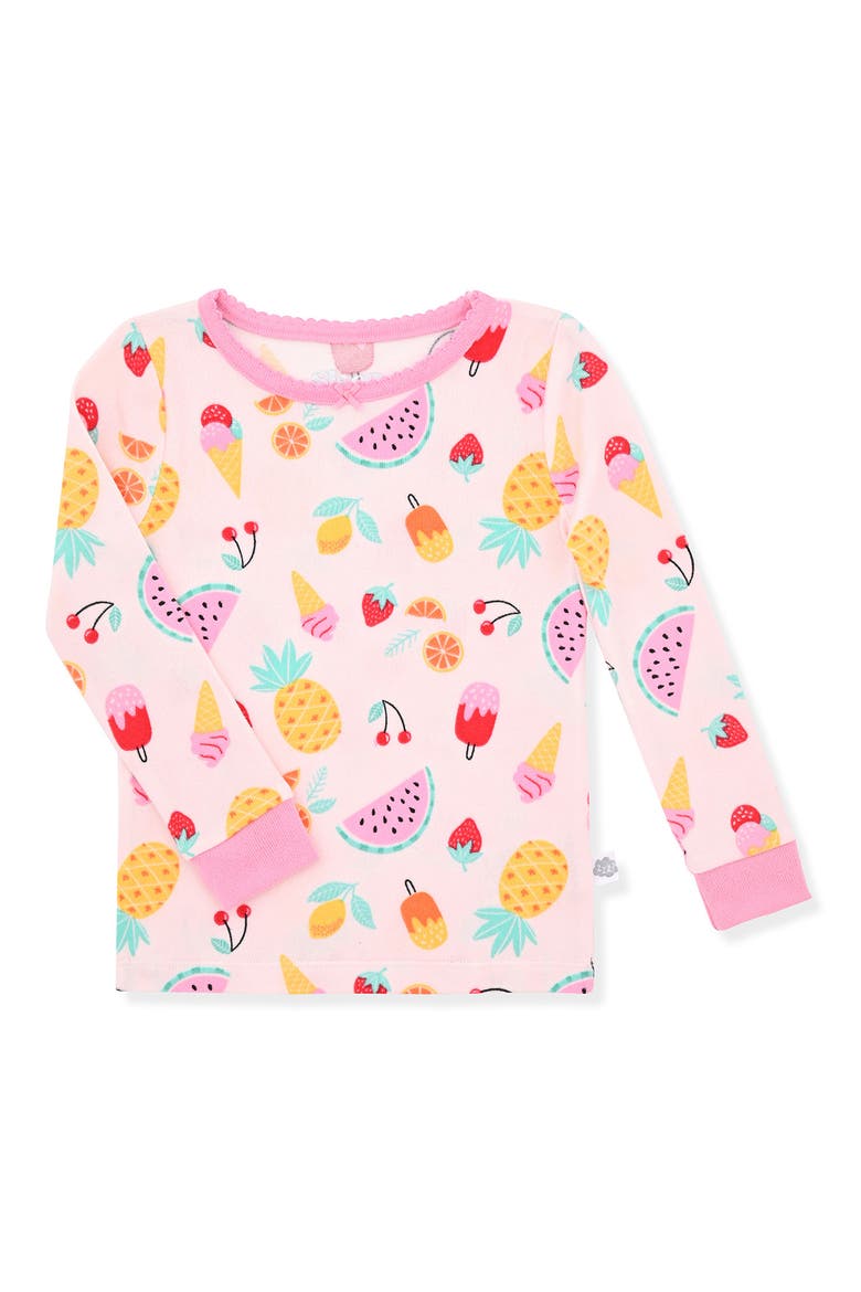 Fitted Two-Piece Pajamas & Socks Set, Alternate, color, PINK