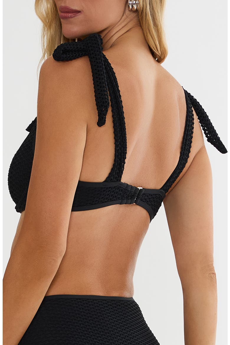 Blair Underwire Crochet Bikini Top, Alternate, color, BLACK CROCHET