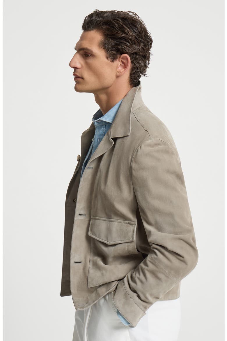 Suede jacket, Alternate, color, Khaki