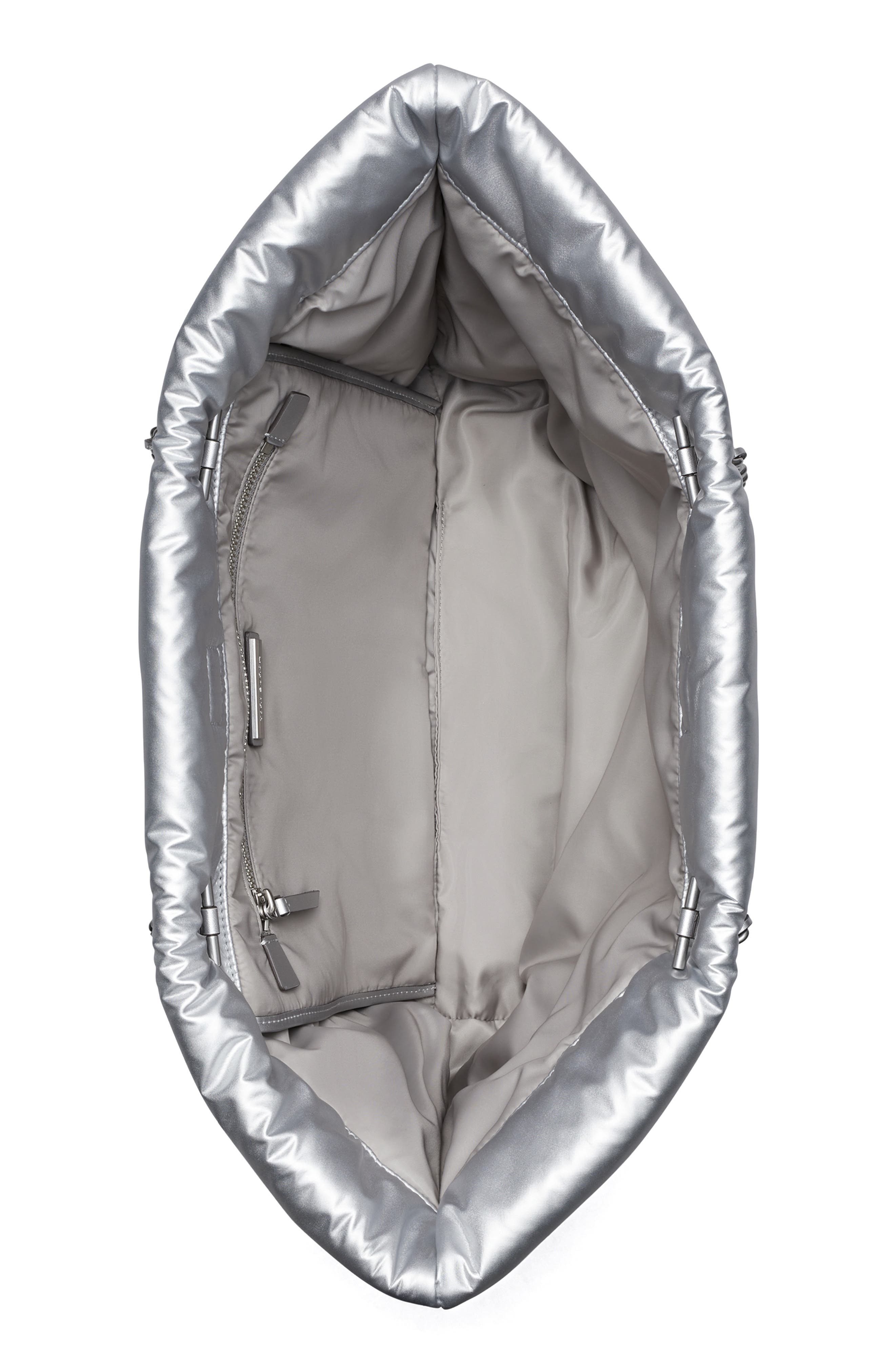 Tory Burch Ella Metallic Puffy Chain Tote, Alternate, color, 