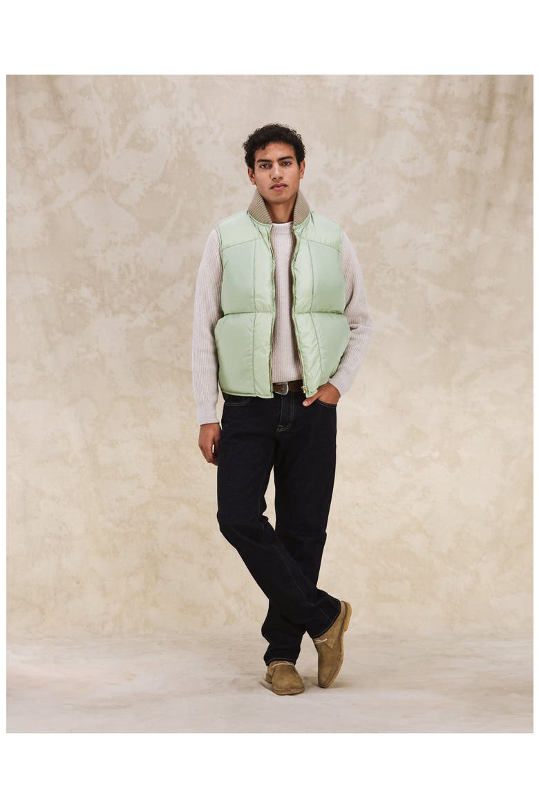 Yellow Down Vest, Alternate, color, LIGHT GREEN