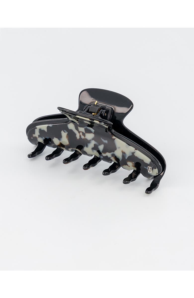 Alexandre de Paris Vincenne large acetate hair clip, Alternate, color, Grey