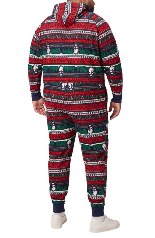 Fabletics The Go-to Fleece Hooded Jumpsuit In Red