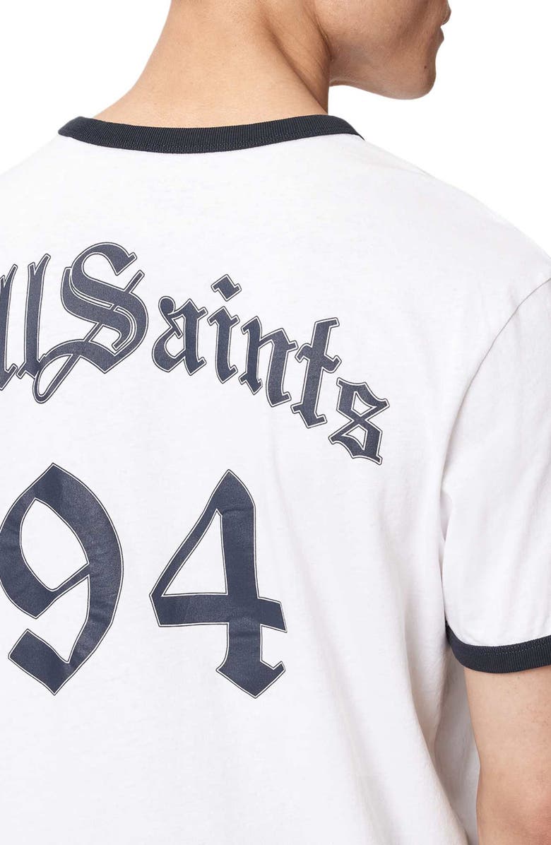 AllSaints Blighty Ringer Graphic T-Shirt, Alternate, color, Optic White