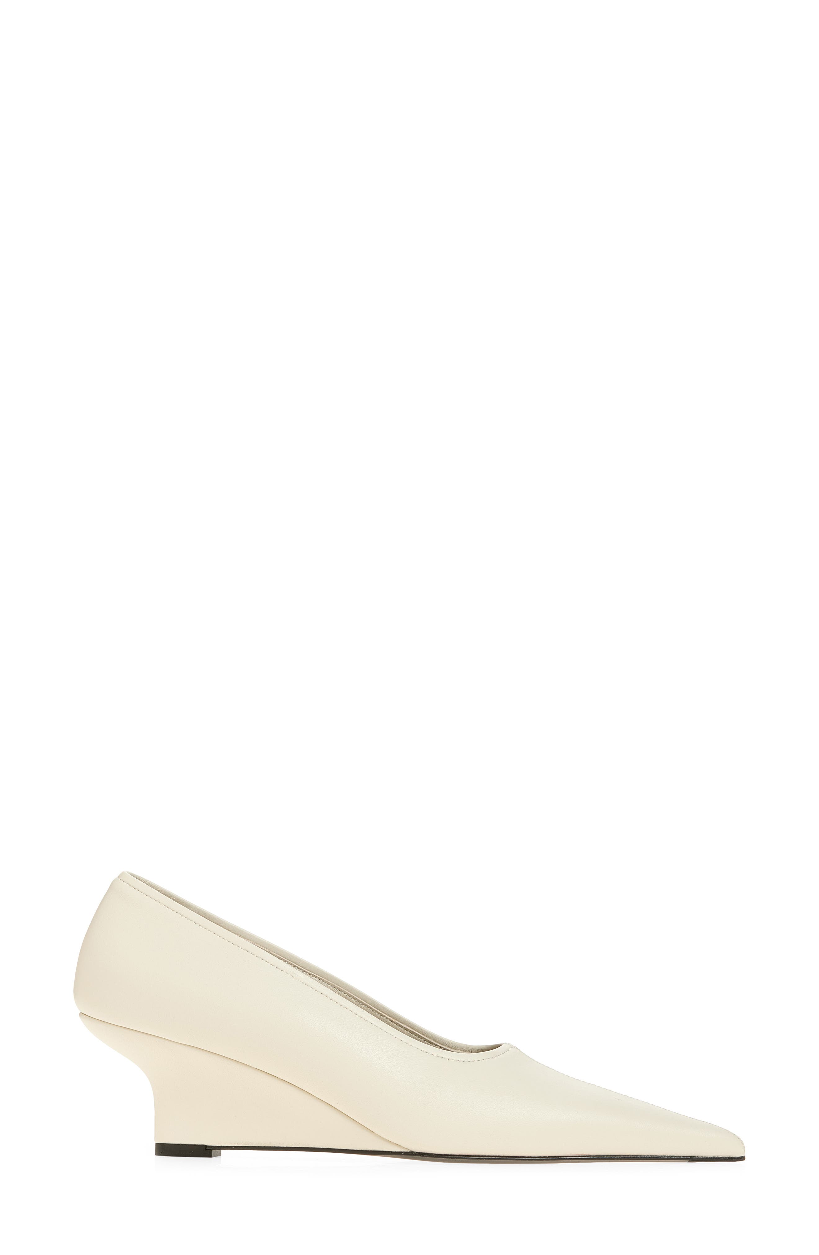 Pointed Toe Wedge Pump, Alternate, color, WHITE