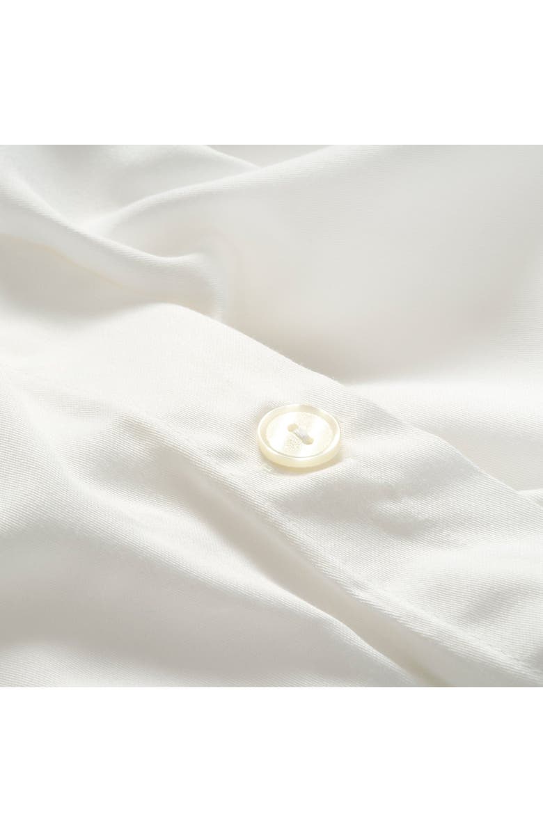 Zsa Zsa Zsu Kadmos 200 Tc Embroidered King Size Viscose Cotton Duvet Cover Full Set 94X87 In, Alternate, color, White