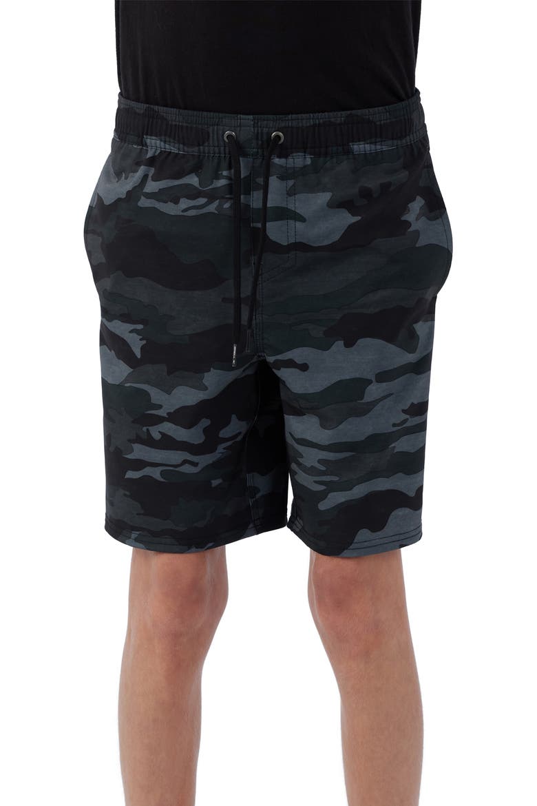 Kids' Reserve Hyperfreak Hybrid Shorts, Main, color, BLACK CAMO