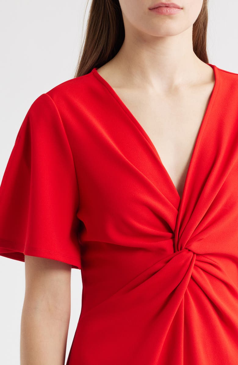 Friends Like These Twist Front Midi Dress, Alternate, color, Red