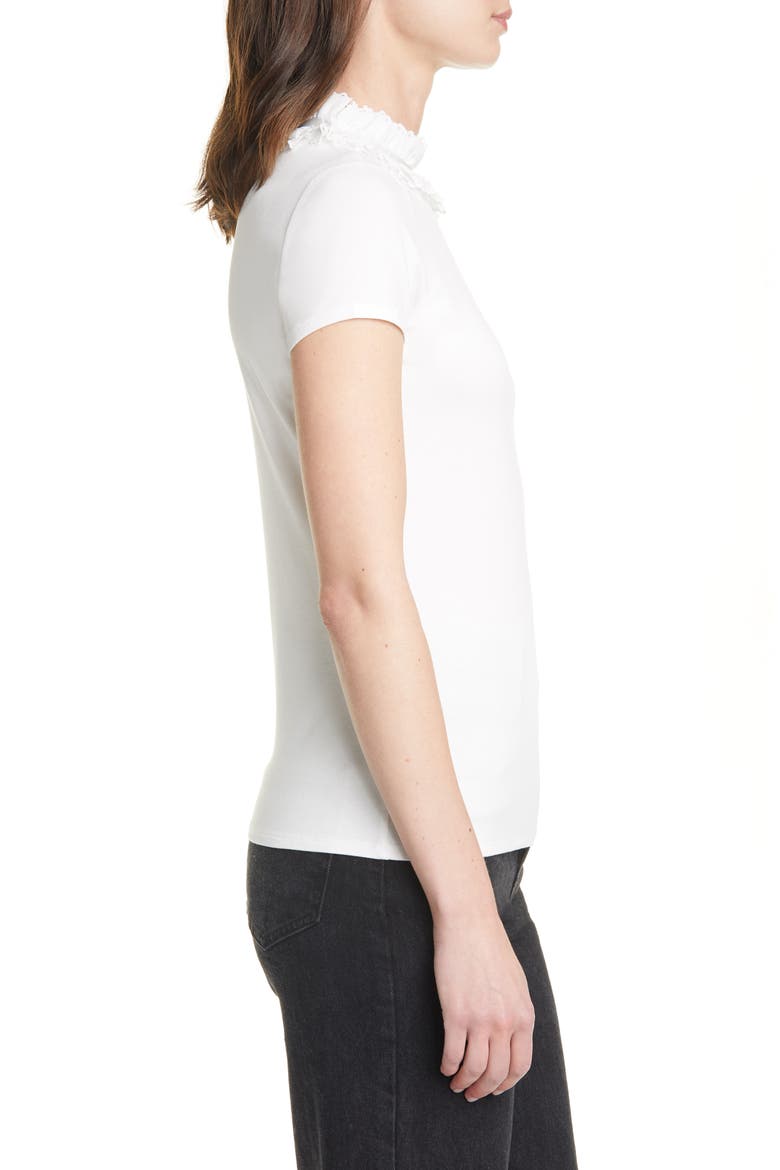 Ruffle Neck Knit Top, Alternate, color, IVORY