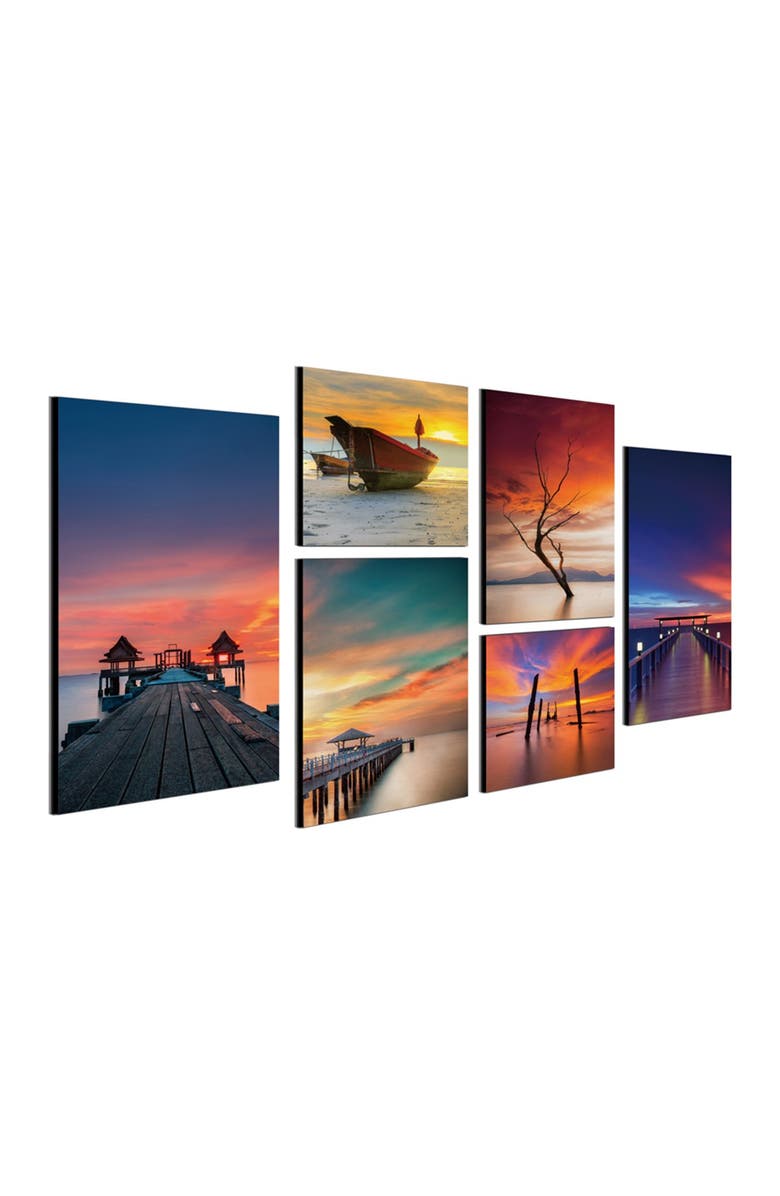 CHIC Ocean View 6-Piece Wall Art - 40"x64", Alternate, color,