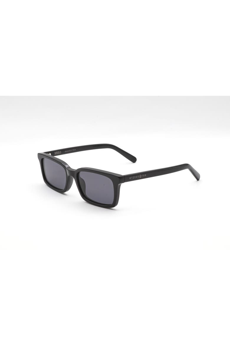 54mm Rectangular Sunglasses, Alternate, color, NOIR