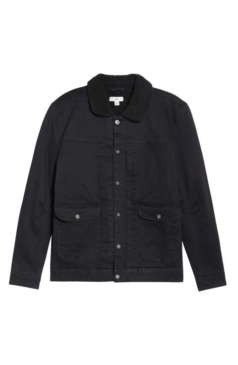 Fleece Lined Cotton Twill Ledger Jacket