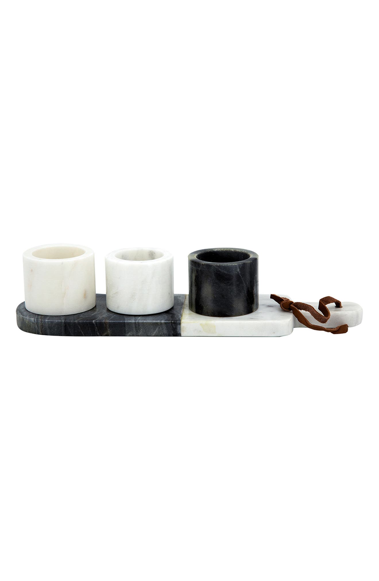 R16 HOME 4-Piece Marble Condiment Tray