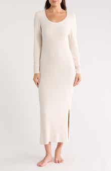 Barefoot Dreams® CozyChic® Ultra Lite® Rib Scoop Neck Midi Dress