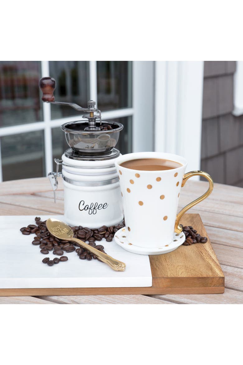 Ceramic Coffee Grinder, Alternate, color, White