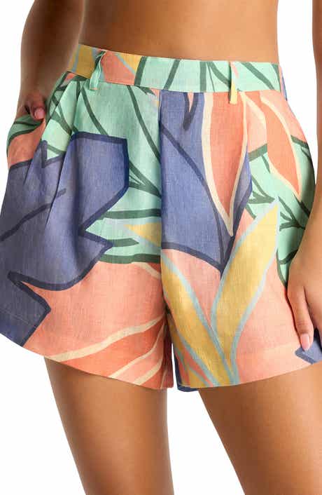 Vitamin A® The Getaway Linen Cover-Up Shorts