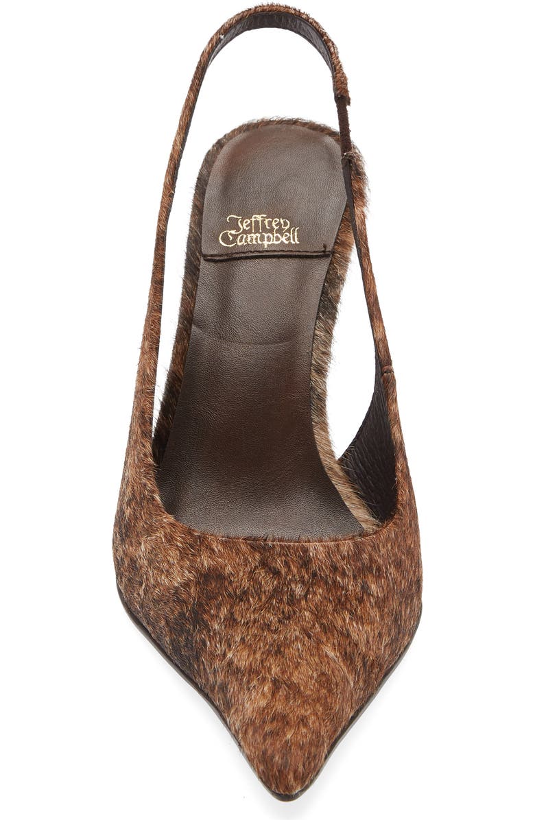 Jeffrey Campbell You Wish Genuine Calf Hair Pointed Toe Pump, Alternate, color, Black Brown Hair