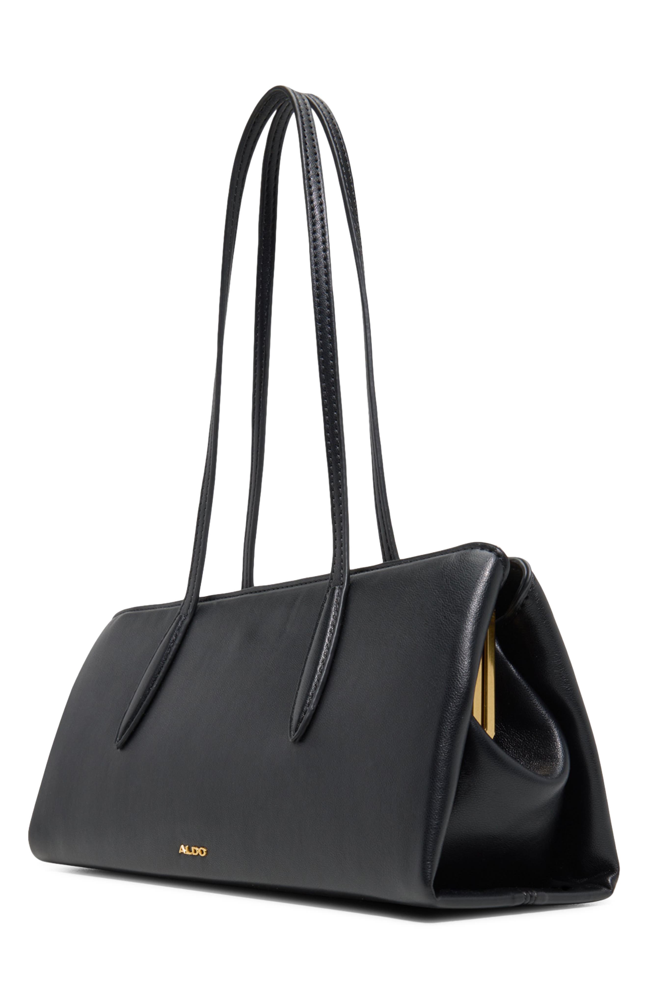 Morrisa Faux Leather Satchel, Alternate, color, BLACK