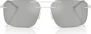 Moncler 56mm Rimless Rectangular Sunglasses